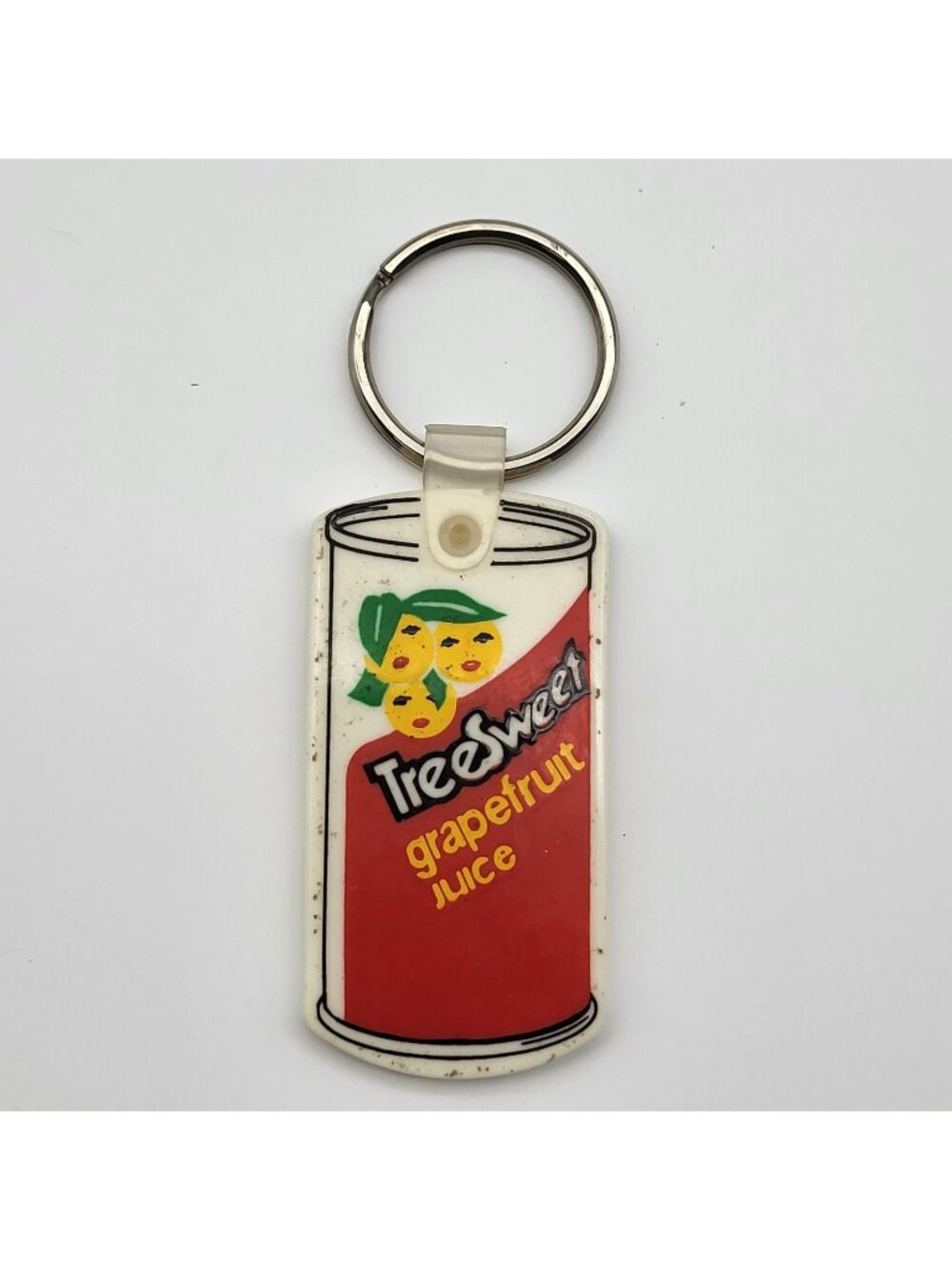 Vintage Treesweet Juice double sided keychain 70's Advertising Grapefruit orange
